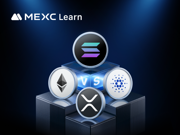 مقایسه جامع: بلاک‌ چین سولانا (Solana) مقابل اتریوم (Ethereum)، ریپل (XRP) و کاردانو (Cardano)
