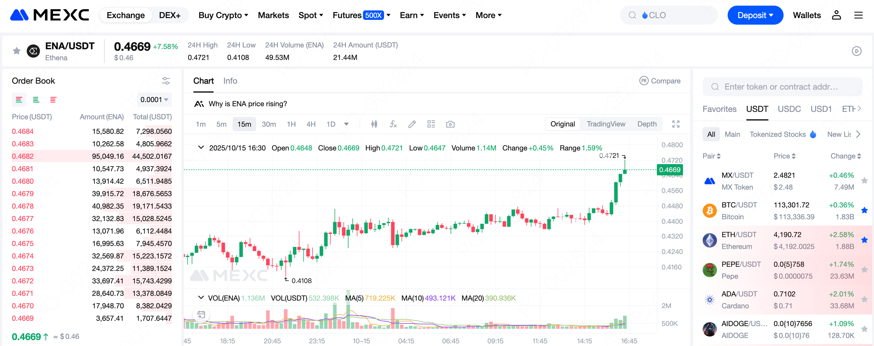 How to Buy ENA on MEXC